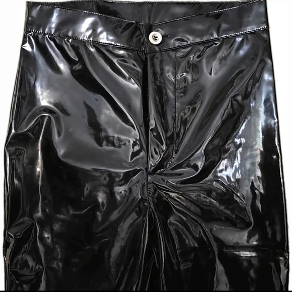 Faux Leather High Waisted Pants in Black - Extra Small - NWOT - Picture 2 of 14
